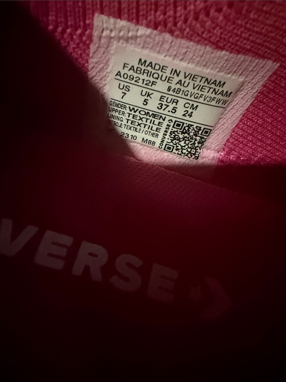 Converse Low Top Sneakers - Hot Pink & White - Picture 7 of 7